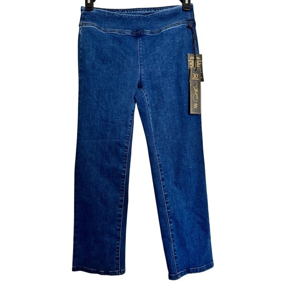 DG2 compact Comfort Pull On Jeans Size 8P NWT Straight Leg Medium Wash - Picture 3 of 9